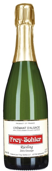 Игристое вино Креман Фрей Золер Д Эльзас Рислинг Зеро Дозаж белое брют 0,75л