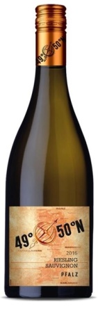 Вино 49-50 Рислинг Совиньон белое полусухое 0,75л