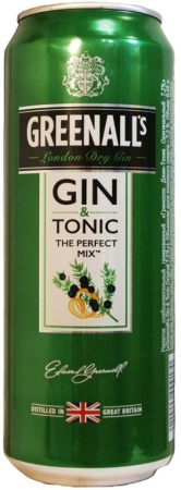 Напиток слабоалк. газ. Гриноллз Джин-Тоник оригинальный 0,45л ж/б