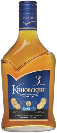 Коньяк КиНовский 3 года 0,25л