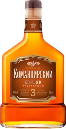 Коньяк Командирский 3 года 0,25л 