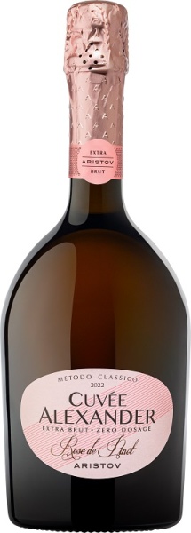 Игристое вино Аристов Кюве Александр Розе де Пино розовое экстра брют 0,75л