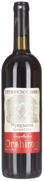 Вино Мукузани Оршимо красное сухое 0,75л Вино Мукузани Оршимо красное сухое 0,75л