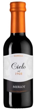 Вино Чело Мерло красное полусухое 0,187л