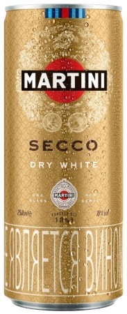 Напиток виноградосодержащий газ. Мартини Секко белый полусухой 0,25л ж/б