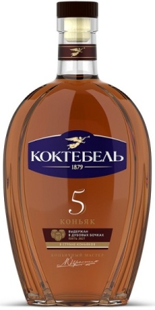 Коньяк Коктебель 5 лет 0,5л