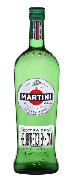 Напиток виноградосодержащий Мартини Экстра драй ароматизированный экстра сухой 1л