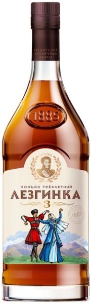 Коньяк Лезгинка 3 года Медиум 0,5л