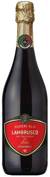 Игристое вино Ламбруско дель Эмилия Подери Альти Россо красное полусладкое 0,75л
