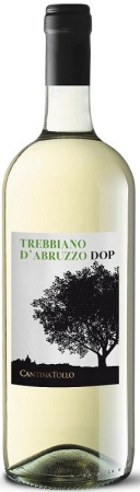 Вино Кантина Толло Треббьяно д Абруццо белое сухое 1,5л