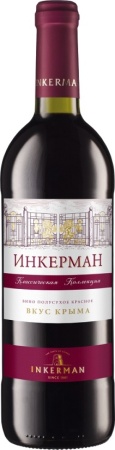 Вино Инкерман красное полусухое 0,75л
