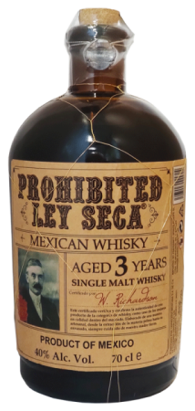 Виски Прохибитед Лей Сека 3 года 0,7л