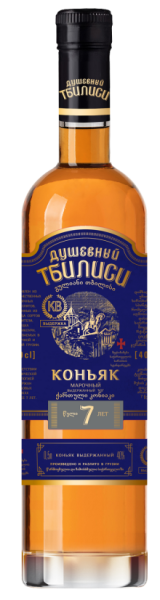 Коньяк грузинский Душевный Тбилиси 7 лет 0,5л Коньяк грузинский Душевный Тбилиси 7 лет 0,5л