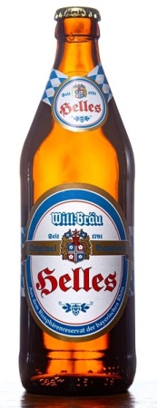 Пиво Вилл-Брау Хеллес 0,5л бут.