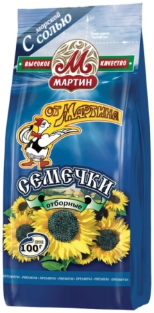 Семечки От Мартина черные с солью 100г