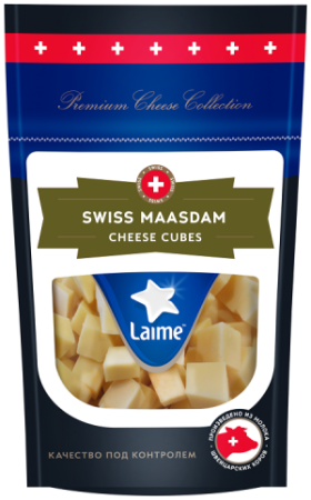 Сыр Лайме Маасдам 45% 125г кубики