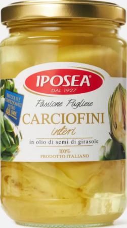 Артишоки ИПОСЕА целые в масле 290г ст/б 