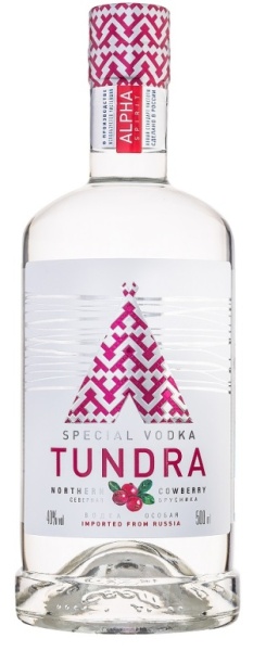 Водка особая Тундра Северная Брусника 0,5л