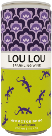 Игристое вино Лу Лу белое брют 0,25л ж/б