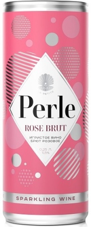 Игристое вино Ла Петит Перле розовое брют 0,25л ж/б