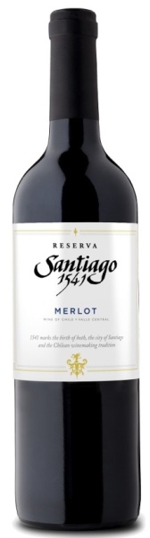 Вино Мерло Резерва Сантьяго 1541 Центральная Долина красное сухое 0,75л
