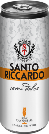 Игристое вино Санто Риккардо белое полусладкое 0,33л ж/б