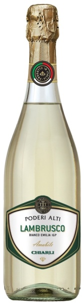 Игристое вино Ламбруско дель Эмилия Подери Альти белое полусладкое 0,75л