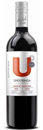 Вино безалкогольное Ундуррага Каберне Совиньон красное полусладкое 0,75л