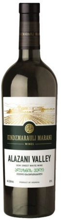 Вино Алазанская долина Киндзмараули Марани белое полусладкое 0,75л
