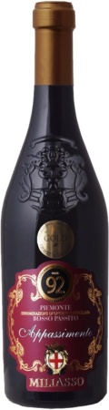 Вино Милиассо Аппассименто Пьемонт красное полусухое 0,75л