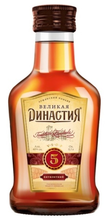 Коньяк армянский Великая Династия 5 лет 0,1л