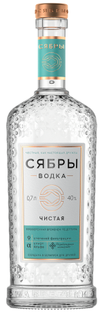 Водка Сябры Чистая 0,7л