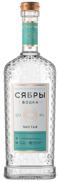 Водка Сябры Чистая 0,7л