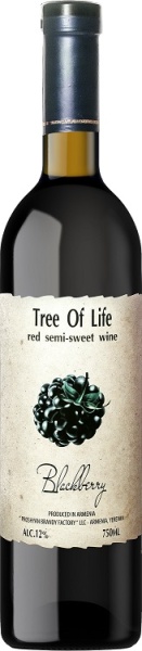 Плодовая алкогольная продукция Дерево Жизни Ежевика полусладкая 0,75л