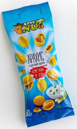 Арахис в хрустящей корочке Хруст NUT Сметана и Лук 60г